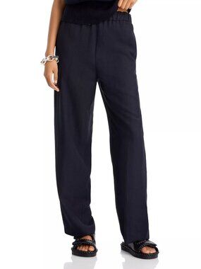 825$ Fabiana Filippi Pull on Pants Elasticized Waistband Size 10 US/46 IT Navy